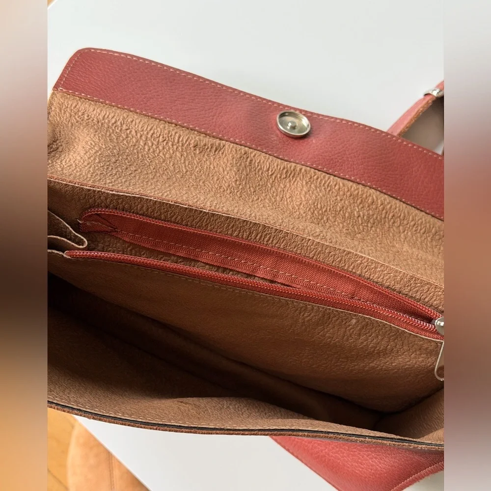 Red Leather Shoulder Bag